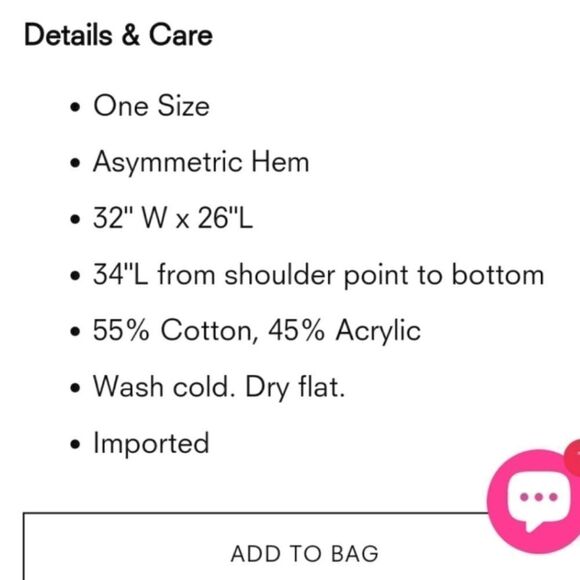 Poncho with Silver Sequins Believe Cotton Blend Black One Size - Picture 9 of 9